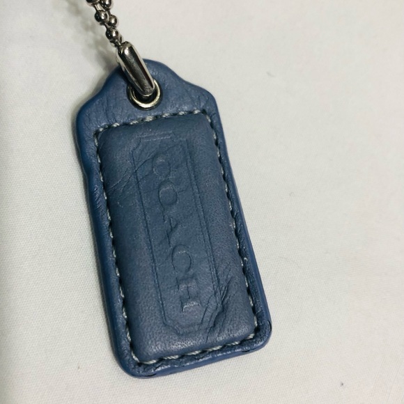 Coach women’s shoulder leather bag four pockets blue. 14”X 12” - Picture 3 of 9